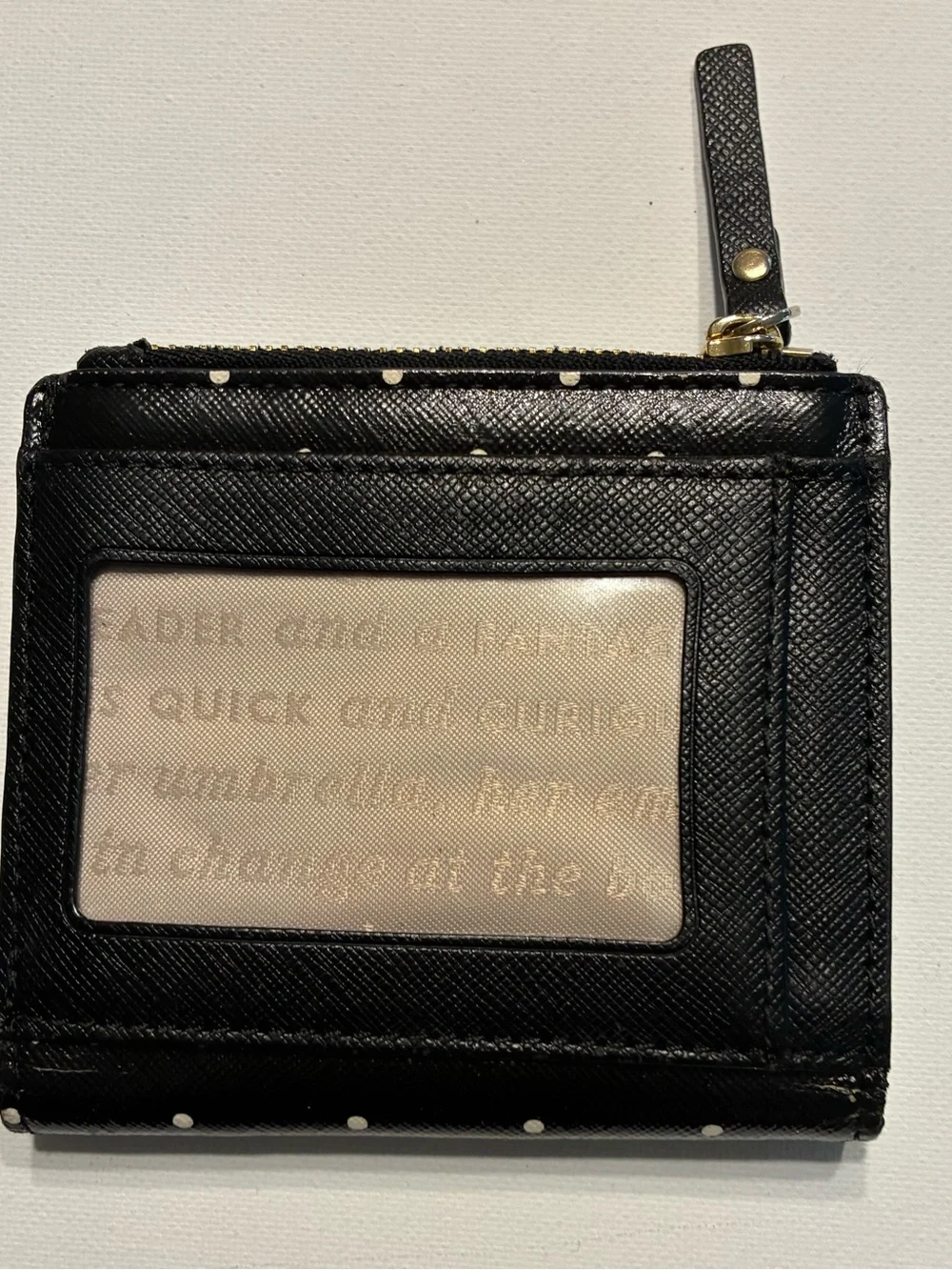 kate spade Black Polka Dot Compact Wallet